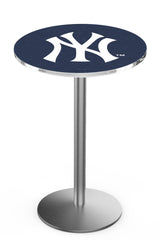 New York Yankees L214 Stainless MLB Pub Table