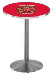 L214 Stainless Maryland Terrapins Pub Table