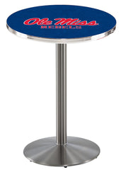 L214 Stainless Ole Miss Rebels Pub Table