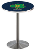 L214 Stainless Notre Dame Shamrock Pub Table