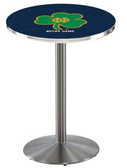 L214 Stainless Notre Dame Shamrock Pub Table