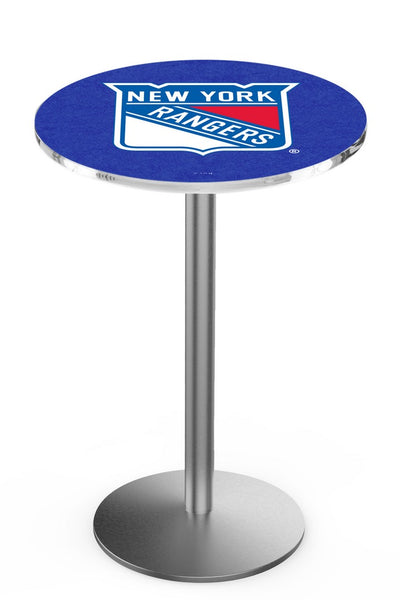 L214 Stainless New York Rangers Pub Table