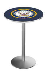 L214 Stainless United States Military Navy Pub Table | U.S. Navy VFW Pub Table