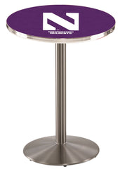 L214 Stainless Northwestern Wildcats Pub Table