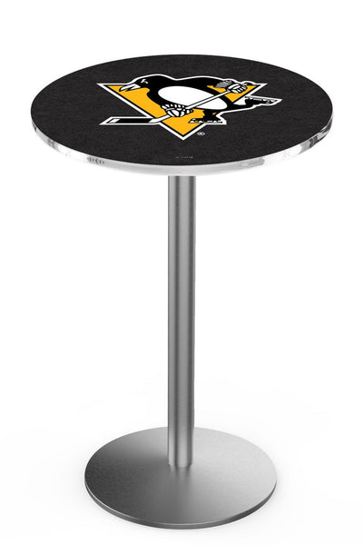 L214 Stainless Pittsburgh Penguins Pub Table
