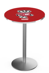 L214 Stainless Wisconsin Badgers Pub Table