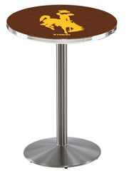 L214 Stainless Wyoming Cowboys Pub Table