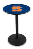 L214 Black Wrinkle Syracuse Orange Pub Table