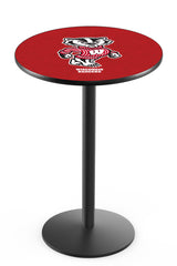 L214 Black Wrinkle University of Wisconsin Badgers Pub Table by Holland Bar Stool Company