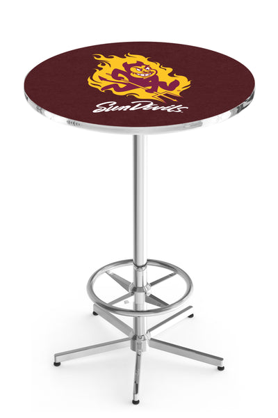 L216 Chrome Arizona State Sun Devils Sparky Pub Table