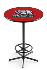 L216 Black Wrinkle Alabama Crimson Tide Elephant Pub Table