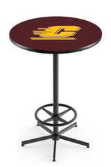 L216 Black Wrinkle Central Michigan Chippewas Pub Table