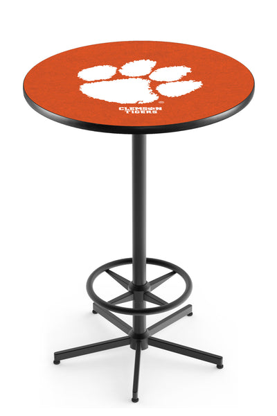 L216 Black Wrinkle Clemson Tigers Pub Table