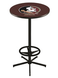 L216 Black Wrinkle Florida State University Seminoles Head Pub Table