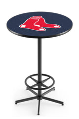 MLB's Boston Red Sox L216 Black Wrinkle Pub Table from Holland Bar Stool Co.