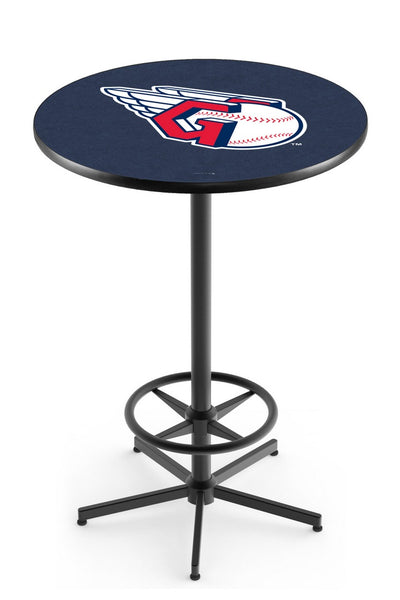 Cleveland Guardians MLB L216 Black Wrinkle Pub Table