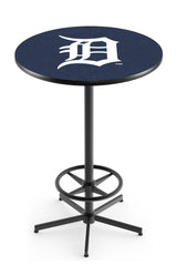 MLB's Detroit Tigers L216 Black Wrinkle Pub Table from Holland Bar Stool Co.