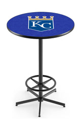 MLB's Kansas City Royals L216 Black Wrinkle Pub Table from Holland Bar Stool Co.