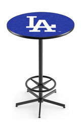 Los Angeles Dodgers MLB L216 Black Wrinkle Pub Table