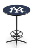 New York Yankees MLB L216 Black Wrinkle Pub Table