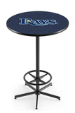 Tampa Bay Rays MLB L216 Black Wrinkle Pub Table