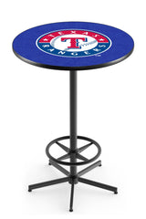 Texas Rangers MLB L216 Black Wrinkle Pub Table