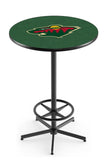 L216 Black Wrinkle Minnesota Wild Pub Table