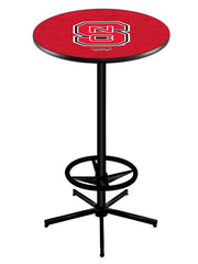 L216 Black Wrinkle NC State Wolfpack Pub Table