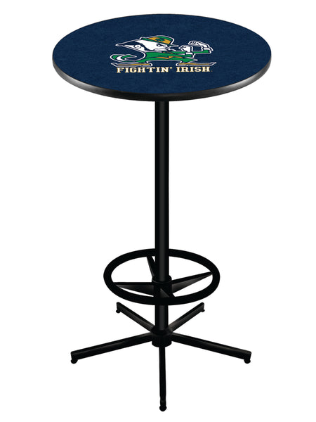 L216 Black Wrinkle Notre Dame Fighting Irish Leprechaun Pub Table