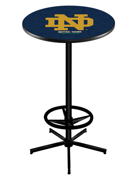 L216 Black Wrinkle Notre Dame Fighting Irish ND Script Pub Table