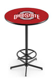 L216 Black Wrinkle Ohio State Buckeyes Pub Table