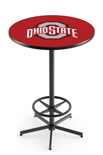 L216 Black Wrinkle Ohio State Buckeyes Pub Table