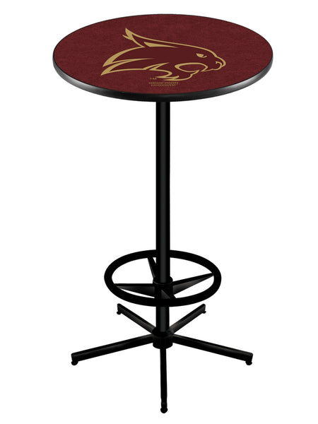 L216 Black Wrinkle Texas State University Bobcats Pub Table