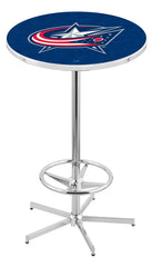 L216 Chrome Columbus Blue Jackets Pub Table