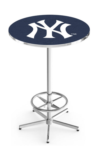 New York Yankees L216 Chrome MLB Pub Table