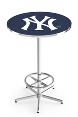 New York Yankees L216 Chrome MLB Pub Table