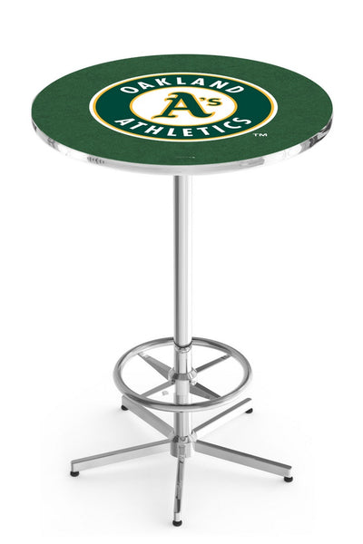 Oakland Athletics L216 Chrome MLB Pub Table