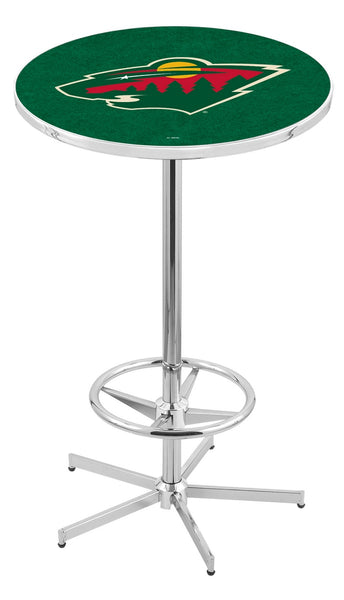 L216 Chrome Minnesota Wild Pub Table