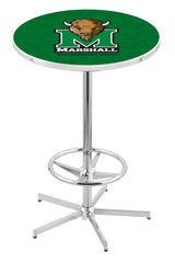 Marshall University Thundering Herd Chrome L216 Officially Licensed Logo Pub Table Top