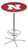 L216 Chrome Nebraska Cornhuskers Pub Table