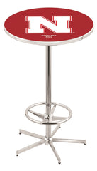 L216 Chrome Nebraska Cornhuskers Pub Table