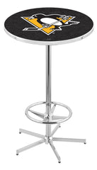 L216 Chrome Pittsburgh Penguins Pub Table