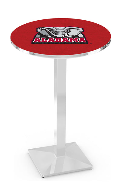 L217 Chrome Alabama Crimson Tide Elephant Pub Table