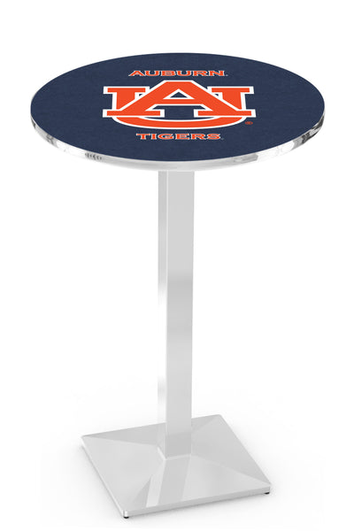 L217 Chrome Auburn Tigers Pub Table