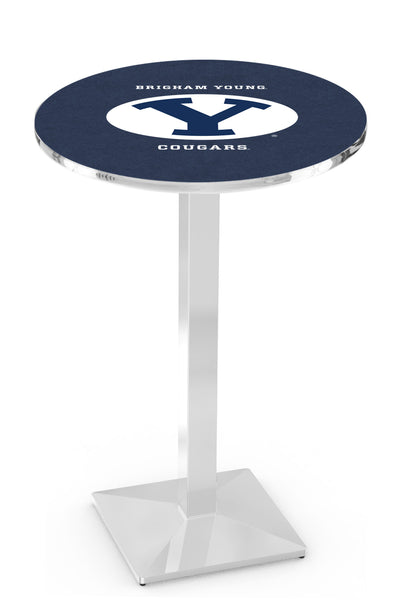 L217 Chrome BYU Cougars Pub Table