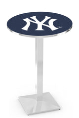 New York Yankees L217 Chrome MLB Pub Table