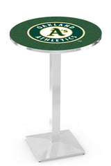 Oakland Athletics L217 Chrome MLB Pub Table