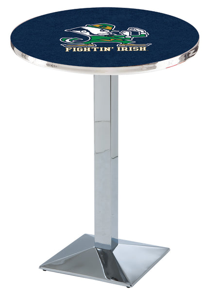 L217 Chrome Notre Dame Fighting Irish Leprechaun Pub Table