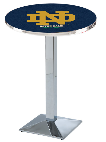 L217 Chrome Notre Dame Fighting Irish ND Script Pub Table