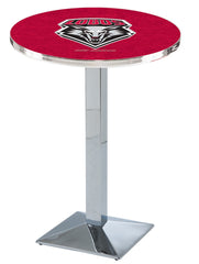 L217 Chrome University of New Mexico Lobos Pub Table